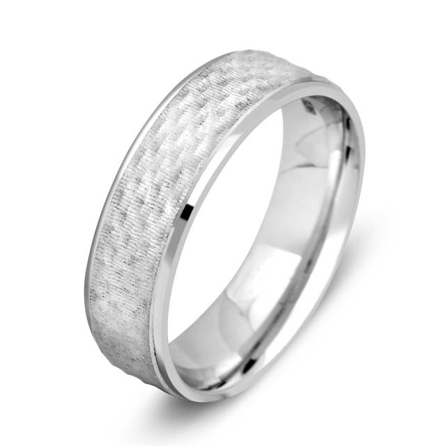 Обручальное кольцо из белого золота (002918)