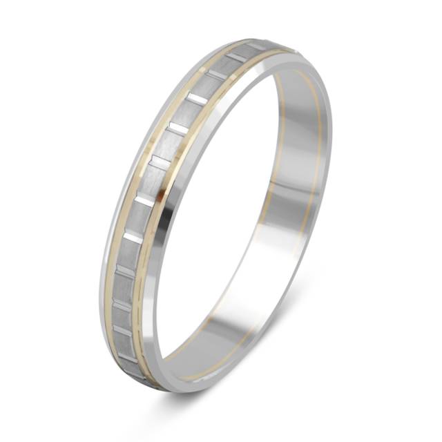 Обручальное кольцо из комбинированного золота (040985)