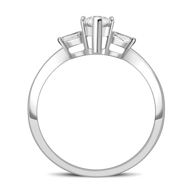 Помолвочное кольцо из белого золота с бриллиантами (051311)