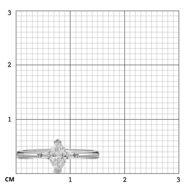 Помолвочное кольцо из белого золота с бриллиантами (051311)