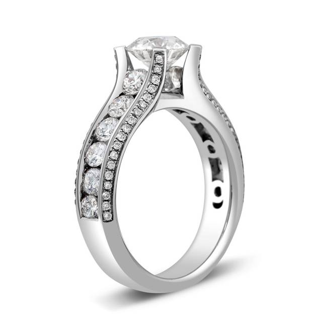 Помолвочное кольцо из белого золота с бриллиантами (025534)