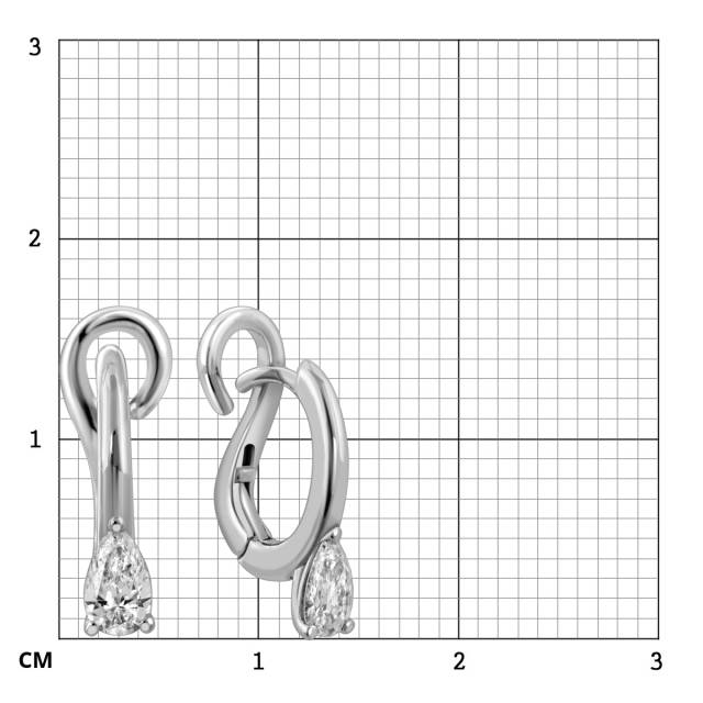 Серьги из белого золота с бриллиантами Crivelli (052889)