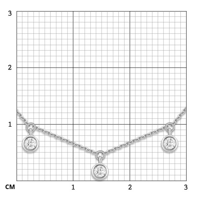 Колье из белого золота с бриллиантами (048461)