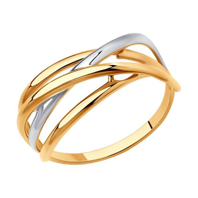 Кольцо из комбинированного золота (045693)