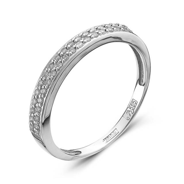 Кольцо из белого золота с бриллиантами (054424)