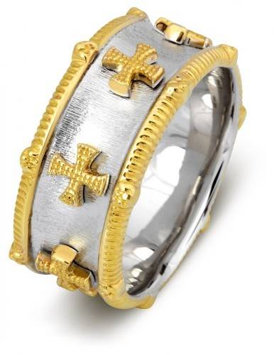 Кольцо обручальное из комбинированного золота 20.0