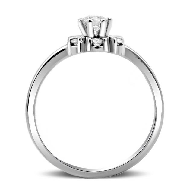 Кольцо из белого золота с бриллиантами (013770)