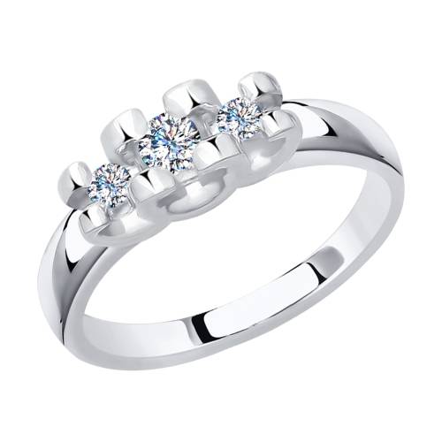 Помолвочное кольцо из белого золота с бриллиантами (036348)