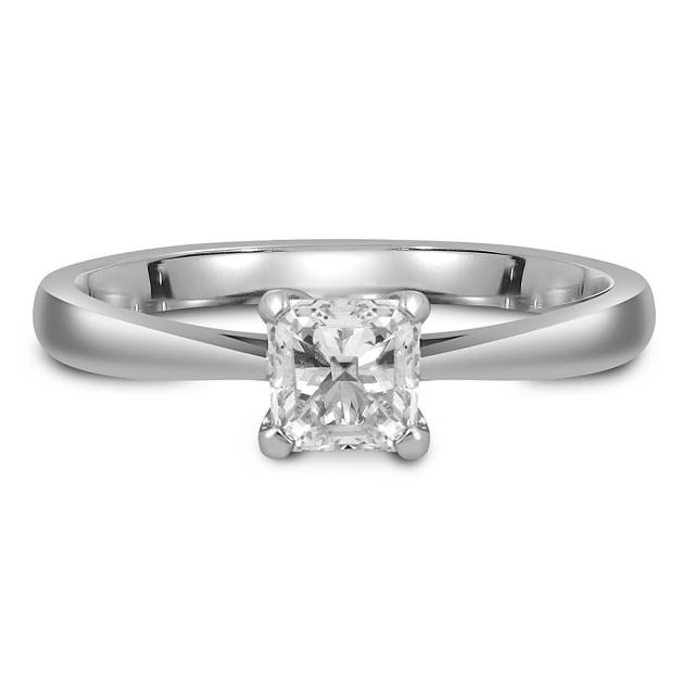 Помолвочное кольцо из белого золота с бриллиантом (050873)
