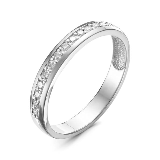 Кольцо из белого золота с бриллиантами (050009)