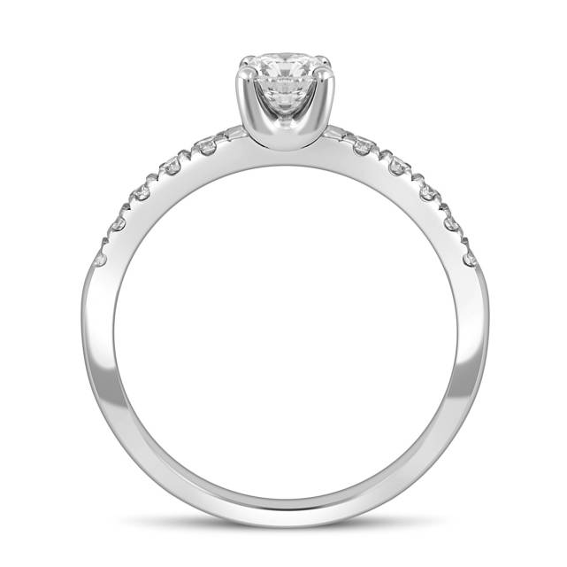 Помолвочное  кольцо из белого золота с бриллиантами (036603)