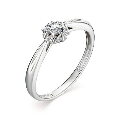 Помолвочное кольцо из белого золота с бриллиантами (050465)