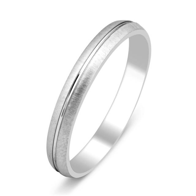 Обручальное кольцо из белого золота (014389)