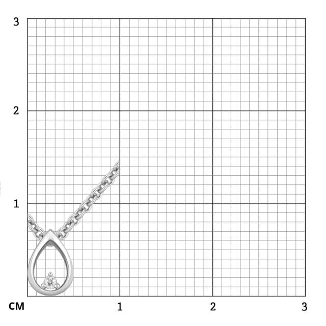 Колье из белого золота с бриллиантом (047644)