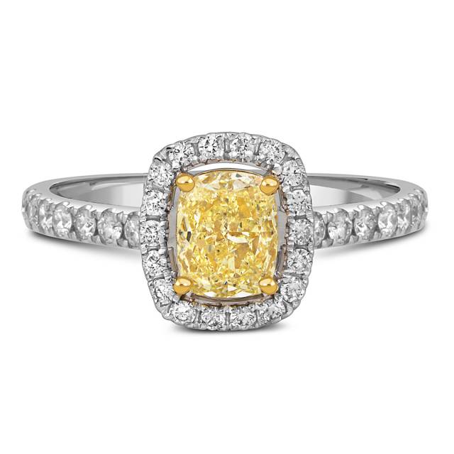 Помолвочное кольцо из белого золота с бриллиантами (052533)