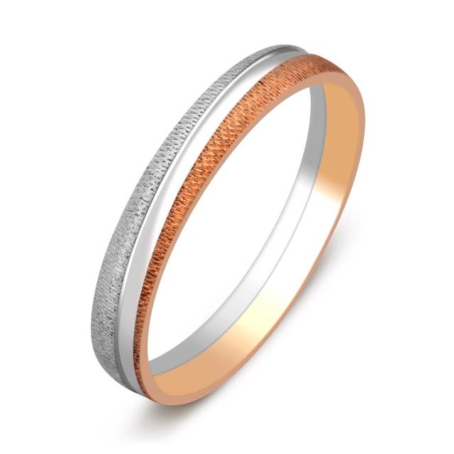 Обручальное кольцо из комбинированного золота (014324)