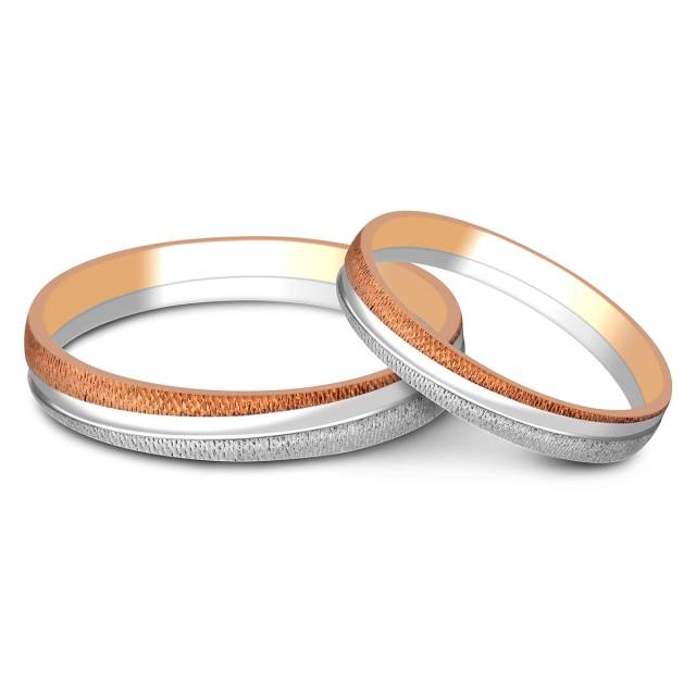 Обручальное кольцо из комбинированного золота (014324)