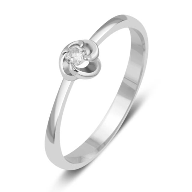Помолвочное кольцо из белого золота с бриллиантом (032625)