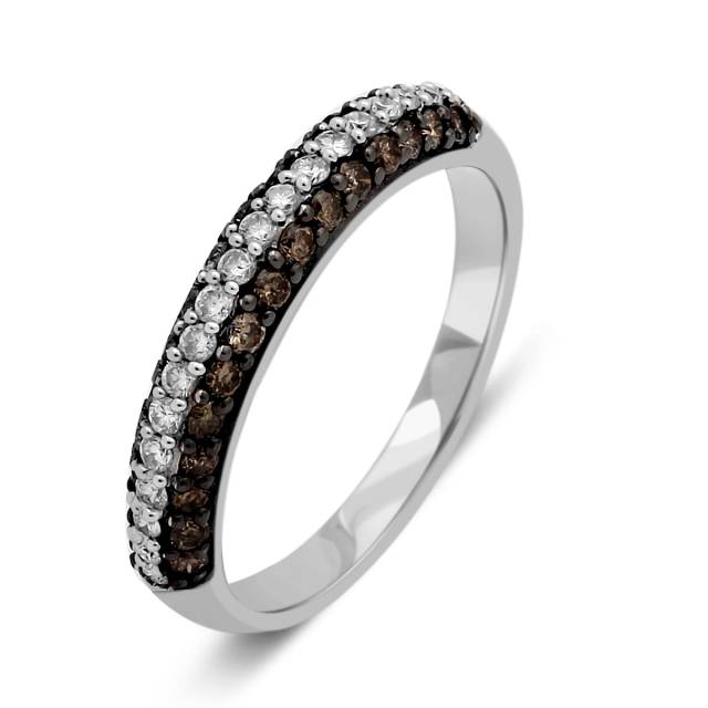 Кольцо из белого золота с бриллиантами (012911)