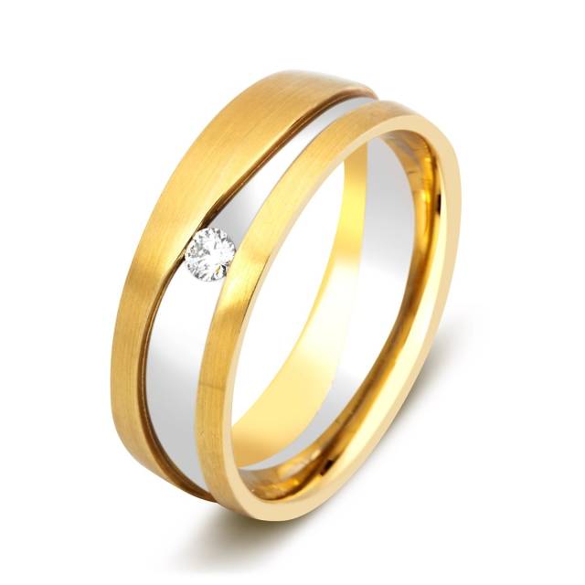 Обручальное кольцо с бриллиантом Peter Heim (010961)