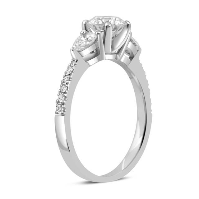 Помолвочное кольцо из белого золота с бриллиантами (048097)