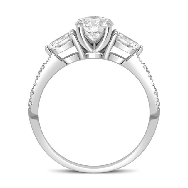 Помолвочное кольцо из белого золота с бриллиантами (048097)