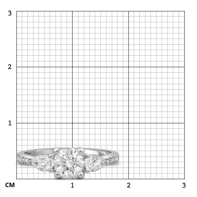 Помолвочное кольцо из белого золота с бриллиантами (048097)