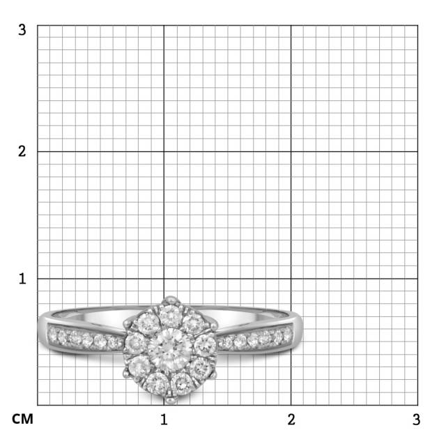 Кольцо из белого золота с бриллиантами (051922)