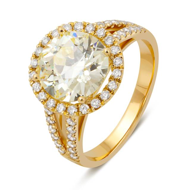 Кольцо из жёлтого золота с бриллиантами (047341)