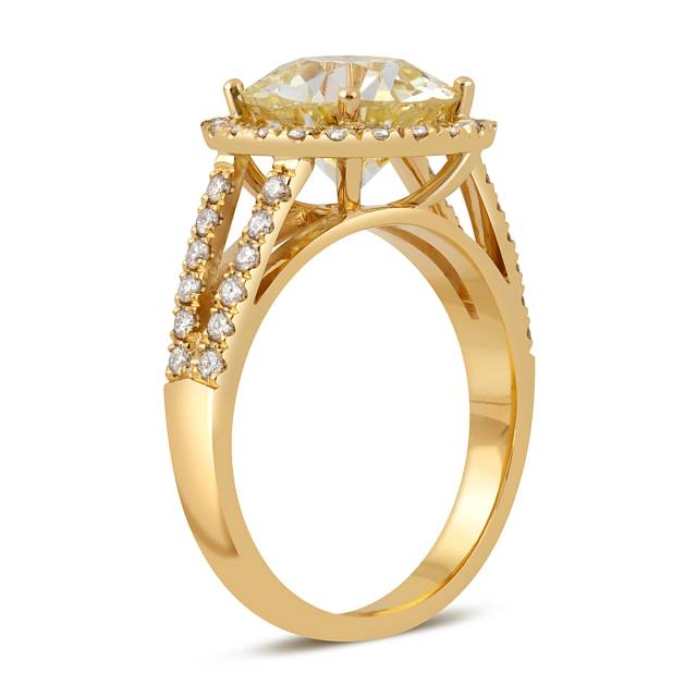 Кольцо из жёлтого золота с бриллиантами (047341)