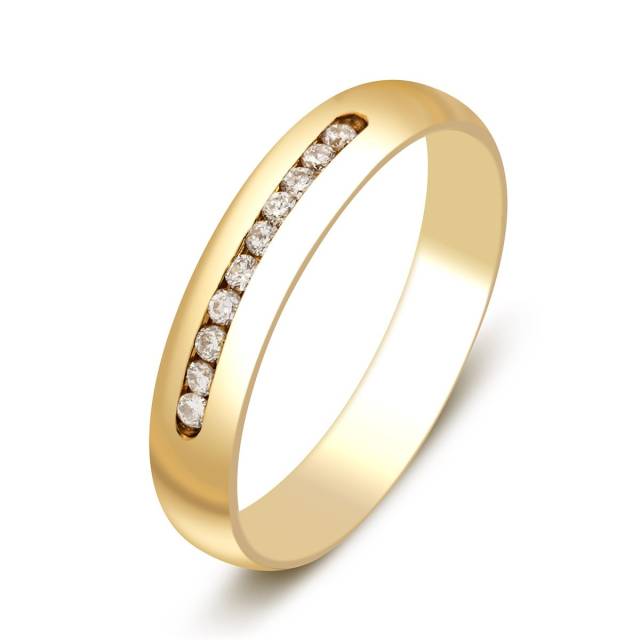 Обручальное кольцо из золота с бриллиантами (015298)