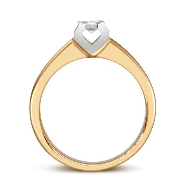 Помолвочное кольцо из жёлтого золота с бриллиантом (027767)