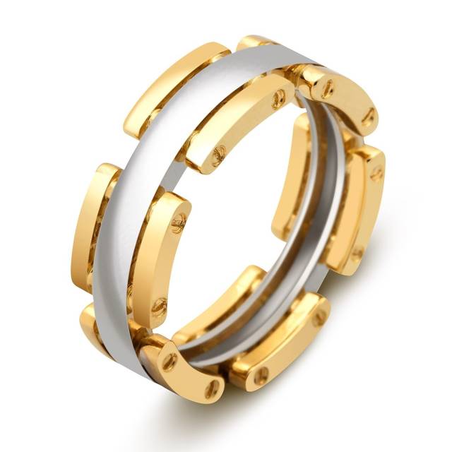 Обручальное кольцо из комбинированного золота (027068)