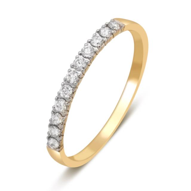 Обручальное кольцо из жёлтого золота с бриллиантами (029179)