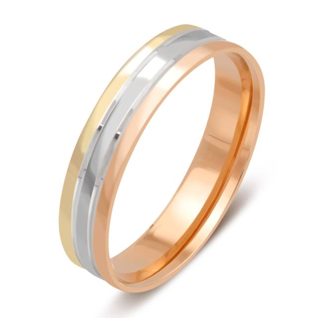 Обручальное кольцо из комбинированного золота (038057)