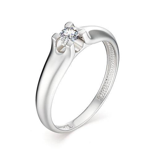 Помолвочное кольцо из белого золота с бриллиантом (034439)