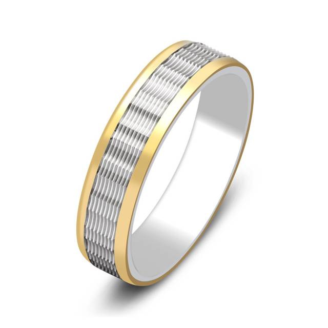 Обручальное кольцо из комбинированного золота Tiamo (014959)