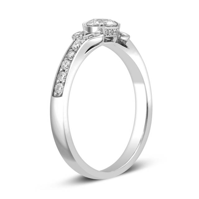 Помолвочное кольцо из белого золота с бриллиантом (026251)