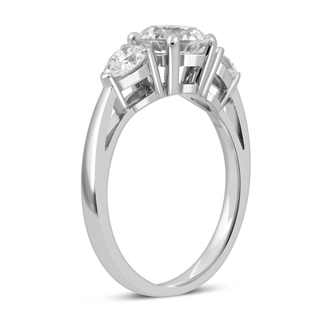 Помолвочное кольцо из белого золота с бриллиантами (047994)