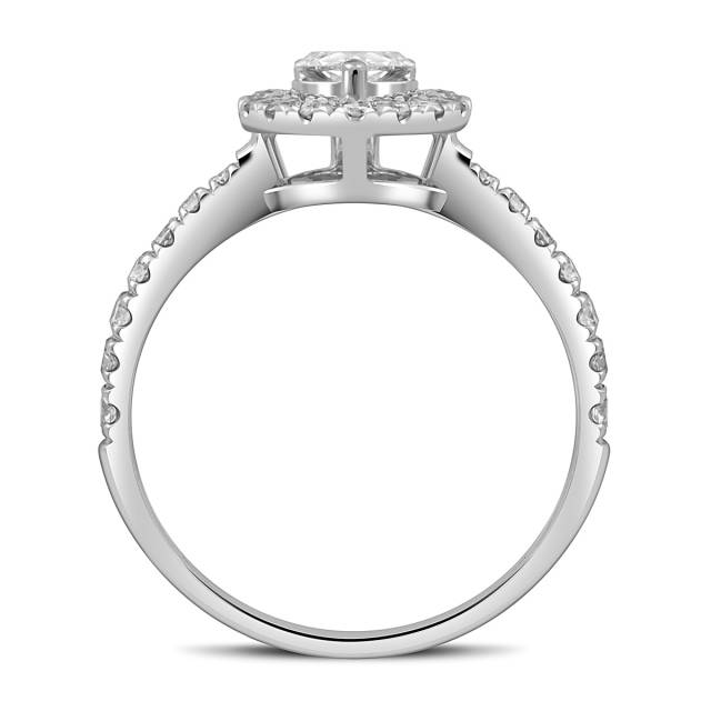 Помолвочное кольцо из белого золота с бриллиантами (051638)