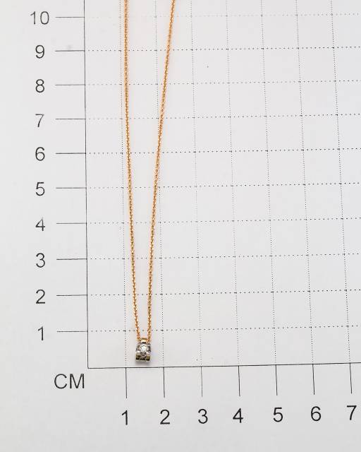 Колье из комбинированного золота с бриллиантом (046231)