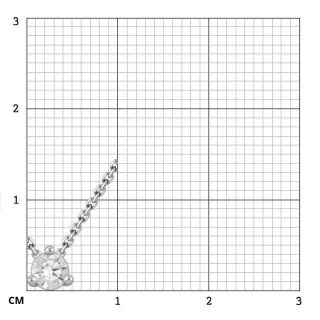 Колье из белого золота с бриллиантом (047643)