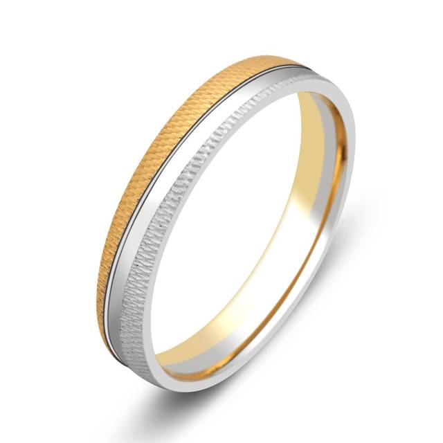 Обручальное кольцо из комбинированного золота (002137)