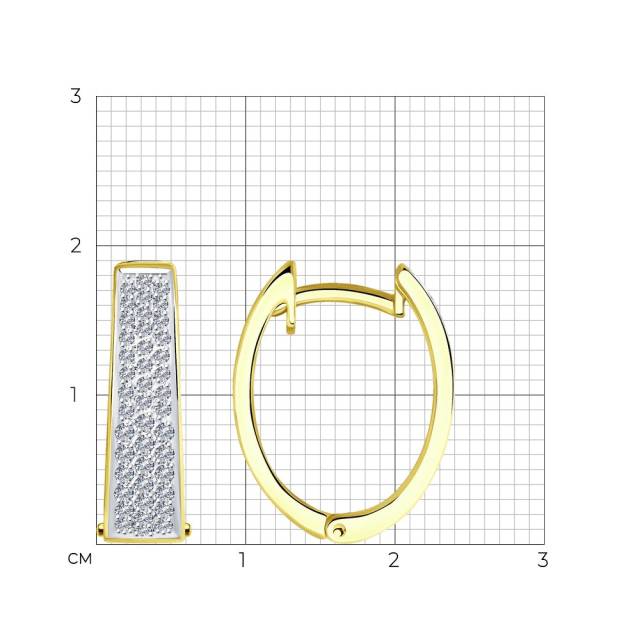 Серьги из жёлтого золота с бриллиантами (047381)