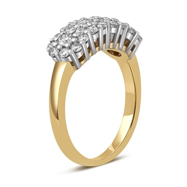 Кольцо из жёлтого золота с бриллиантами (051969)