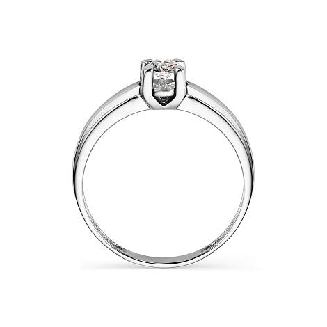 Помолвочное кольцо из белого золота с бриллиантом (046043)