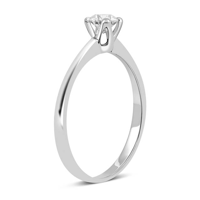 Помолвочное кольцо из белого золота с бриллиантом (023831)