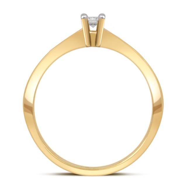 Помолвочное кольцо из жёлтого золота с бриллиантом (032715)