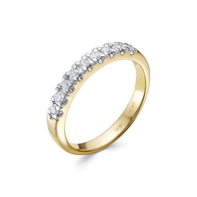Кольцо из жёлтого золота с бриллиантами (054788)