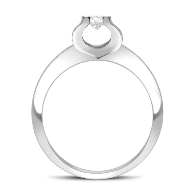 Помолвочное кольцо из белого золота с бриллиантом (047145)